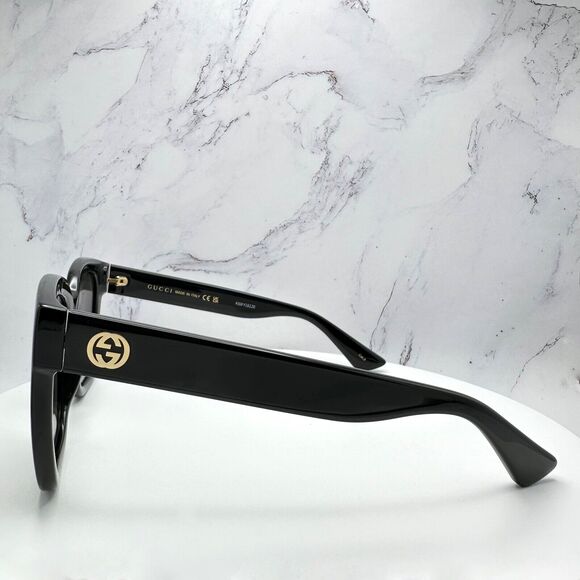 Gucci Black Square Gold GG Logo Made In Italy Authentic Men's Sunglasses - Picture 10 of 16